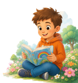 nino-leyendo fondo transparente